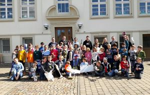Hatten viel Spaß! - Unsere Orthopädiemeisterschüler und die Schüler der Grundschule Waldhilsbach
